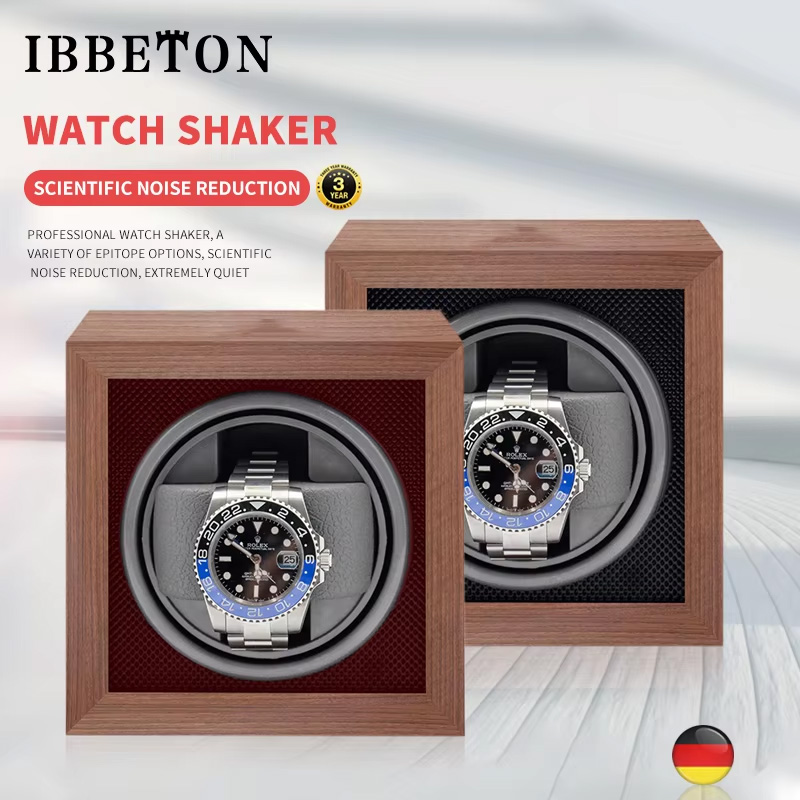 Watch Winder Single - IBBETON แบรนด์หรูนาฬิกาไม้ Winder High-End 1 สล็อตนาฬิกาอัตโนมัติกล่อง