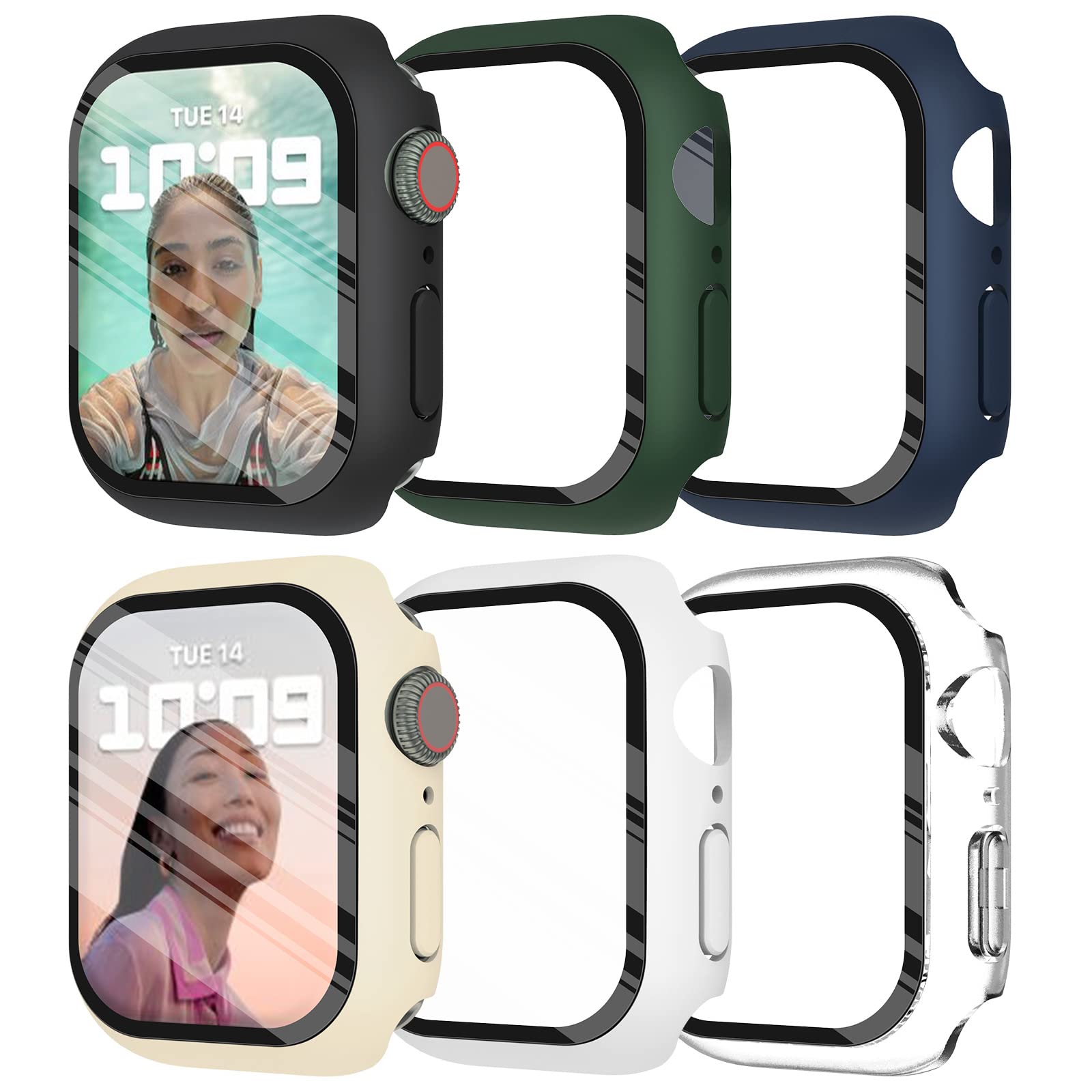 Iwatch Smartwatch Series 7 - กระจกนิรภัย + ฝาครอบสําหรับ Apple Watch 9