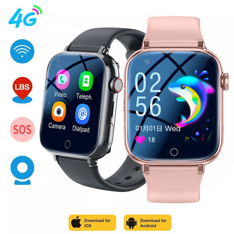 Smartwatch Watches Gift For Boys With Gps - 4G สมาร์ทวอทช์สำหรับเด็ก LBS ตำแหน่ง SOS โทรศัพท์ซิมการ์ดกล้องนาฬิกาปลุกเด็กนาฬิกาอิเล็กทรอนิกส์ของขวัญสำหรับเด็กผู้หญิง