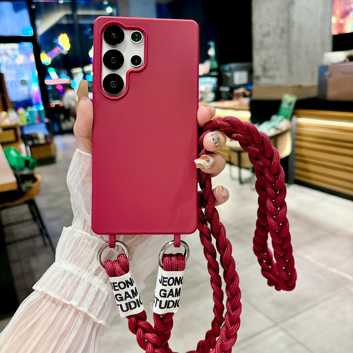 Samsung Galaxy Strap - เคสโทรศัพท์ซิลิโคนนิ่มสำหรับ Samsung Galaxy S25 S26 Ultra