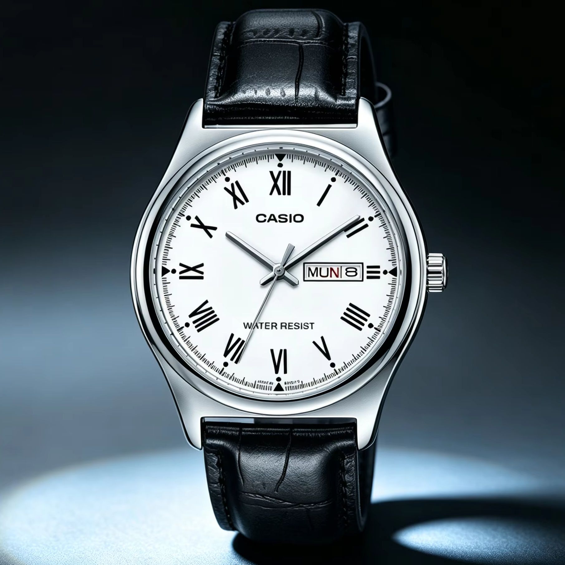 Smartwatch Casio Watches For Men - นาฬิกาข้อมือผู้ชายแบบอนาล็อก Casio รุ่น MTP‑V006L | สายหนัง