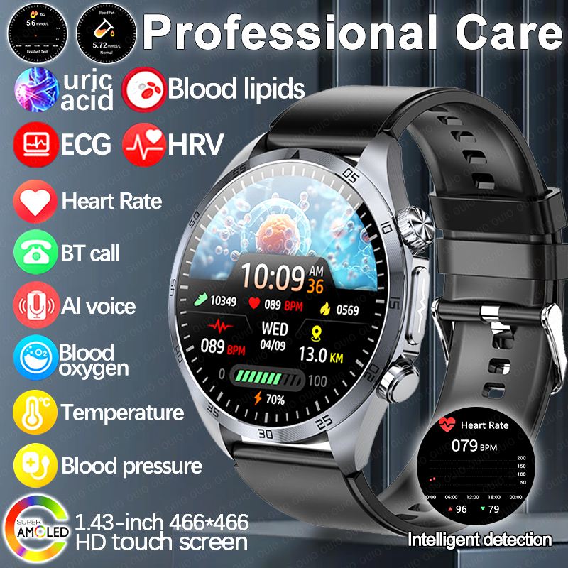 Smartwatch Online Watches For Men - 2026 นาฬิกาสมาร์ทวอทช์วัดความดันโลหิตสำหรับผู้ชาย วัดอัตราการเต้นของหัวใจ วัดชีพจร ตรวจจับการนอนหลับ โทรผ่านบลูทูธ