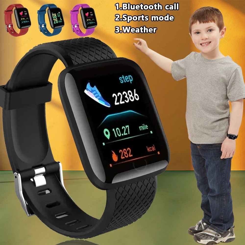 Smartwatch Watches For Mens - 2024 ใหม่สําหรับมัลติฟังก์ชั่นสมาร์ทนาฬิกาเด็กชายหญิงข้อความเตือนการควบคุมเพลงกีฬาขั้นตอนแคลอรี่ 116 Smartwatch นาฬิกาปลุก