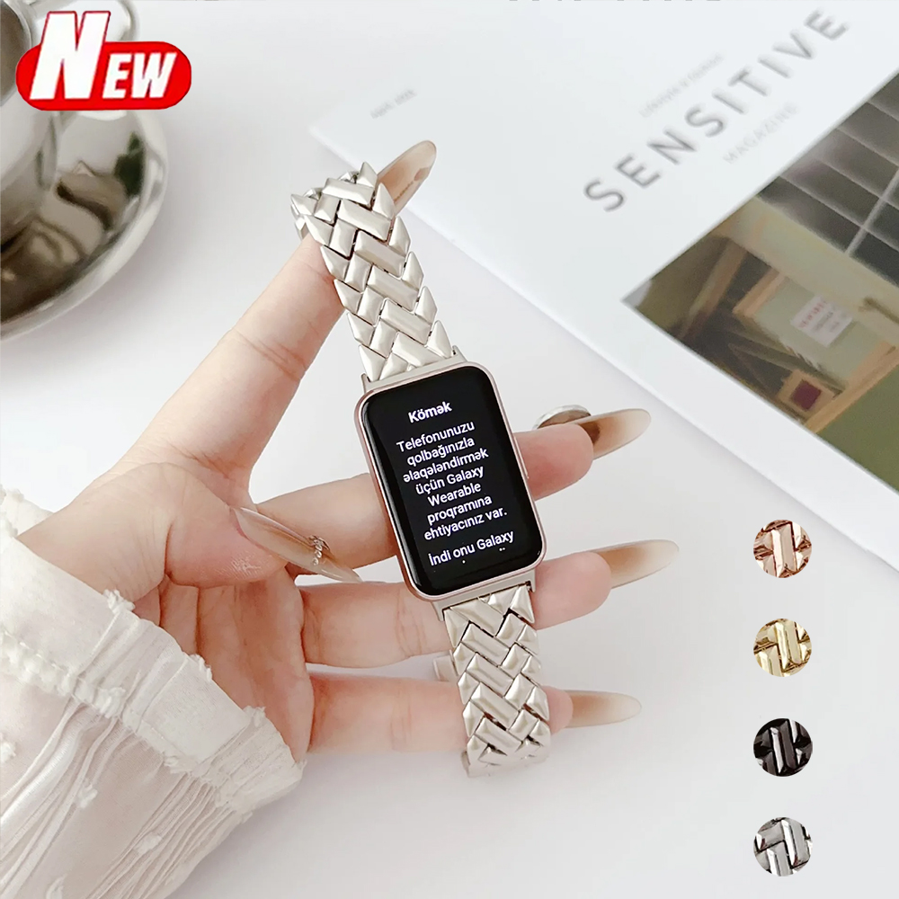 Smartwatch Watches For Mens - สายรัดข้อมือโลหะแบบใหม่สำหรับ Samsung Galaxy Fit 3 สายนาฬิกาข้อมือสำหรับผู้หญิงผู้ชาย