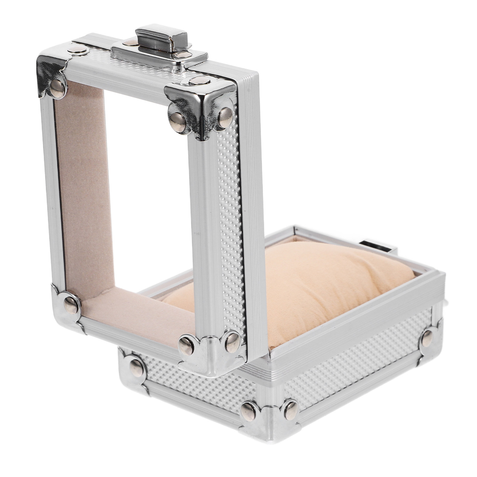 Watch Winder Single - กล่องเก็บนาฬิกาแบบหมุนอัตโนมัติทำจากอะลูมิเนียมคุณภาพสูง ขนาดกะทัดรัดสำหรับเดินทาง ปลอดภัยสำหรับการจัดเก็บ เหมาะสำหรับผู้ชายและผู้หญิง เป็นของขวัญหรูหราพร้อมซับในนุ่ม