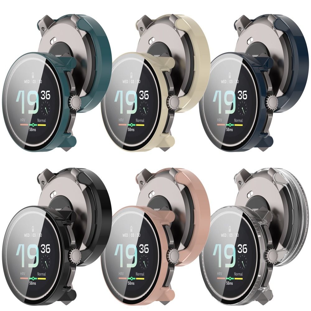 Smartwatch New Watches - ใหม่พีซี+ เคสป้องกันแบบกระจกนิรภัยครอบคลุมเต็มรูปแบบป้องกันรอยขีดข่วนปกป้องหน้าจอนาฬิกาอัจฉริยะแบบแข็งฝาครอบสำหรับซูนโต เรซ/เรซ เอส
