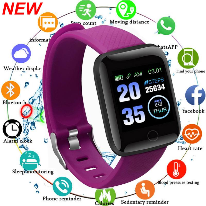 Smartwatch Watches For Men Digital - 116plus สมาร์ทวอท์ชผู้ชายผู้หญิงฟิตเนส Tracker สร้อยข้อมือกีฬา Sleep Heart