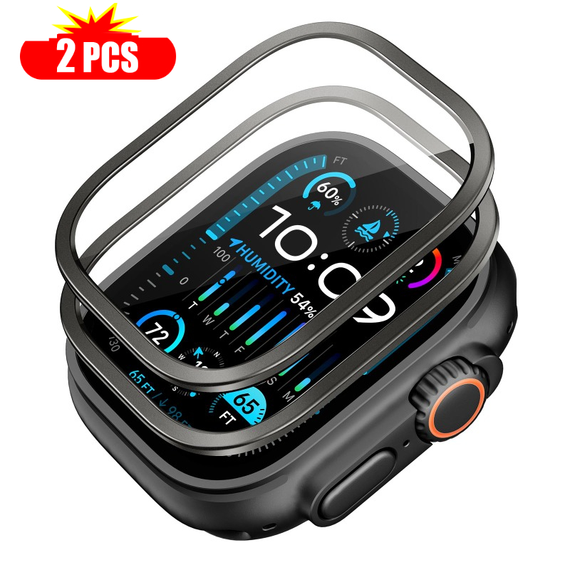 Smartwatch Watches For Mens - กระจกนิรภัย 2 ชิ้น สำหรับ Apple Watch