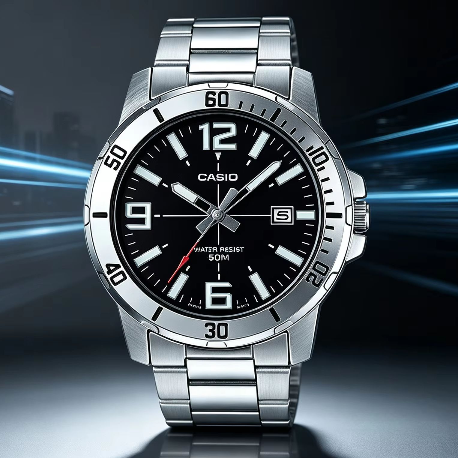 Smartwatch Casio Watches For Men - นาฬิกาข้อมือผู้ชายแบบอนาล็อก รุ่นคลาสสิก Casio MTP‑VD01D | กันน้ำได้ลึก