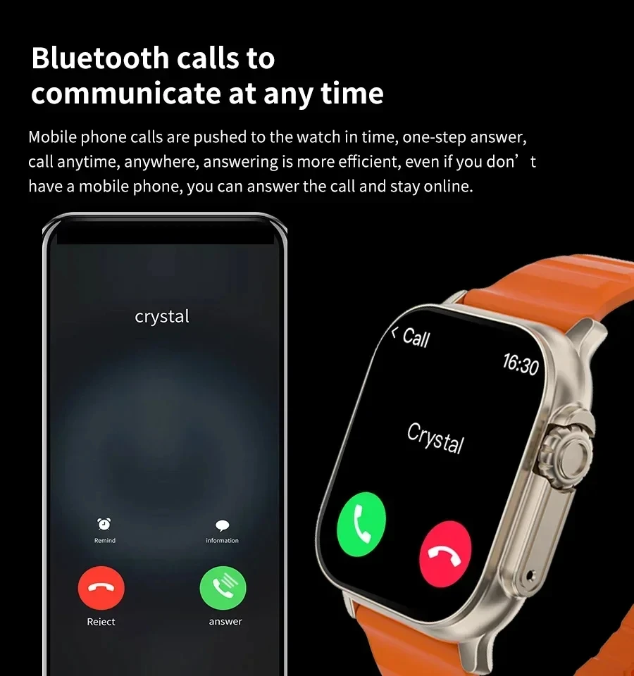 นาฬิกาอัจฉริยะรุ่นใหม่ T10 Ult - Smartwatch Watches For Mens บทวิจารณ์และราคา