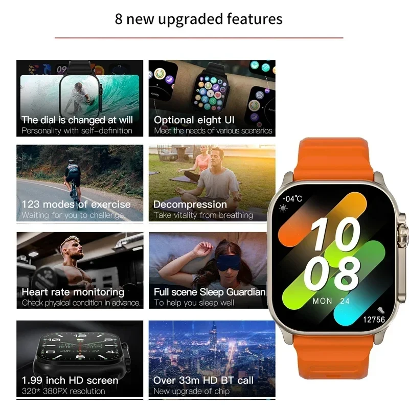นาฬิกาอัจฉริยะรุ่นใหม่ T10 Ult - Smartwatch Watches For Mens บทวิจารณ์และราคา