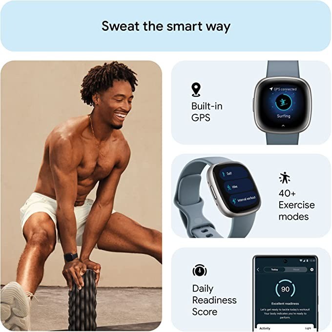 ฟิตบิท เวอร์ซ่า 4 สมาร์ทวอทช์  - Smartwatch Watches Digital บทวิจารณ์และราคา