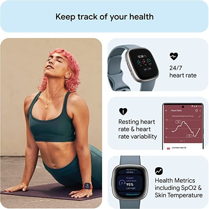 ฟิตบิท เวอร์ซ่า 4 สมาร์ทวอทช์  - Smartwatch Watches Digital บทวิจารณ์และราคา