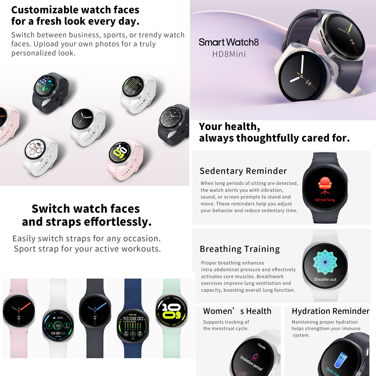 2026 นาฬิกาใหม่ 8 มินิ GPS ติด - Smartwatch Watches For Mens บทวิจารณ์และราคา