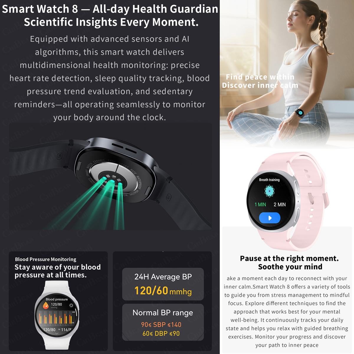 2026 นาฬิกาใหม่ 8 มินิ GPS ติด - Smartwatch Watches For Mens บทวิจารณ์และราคา