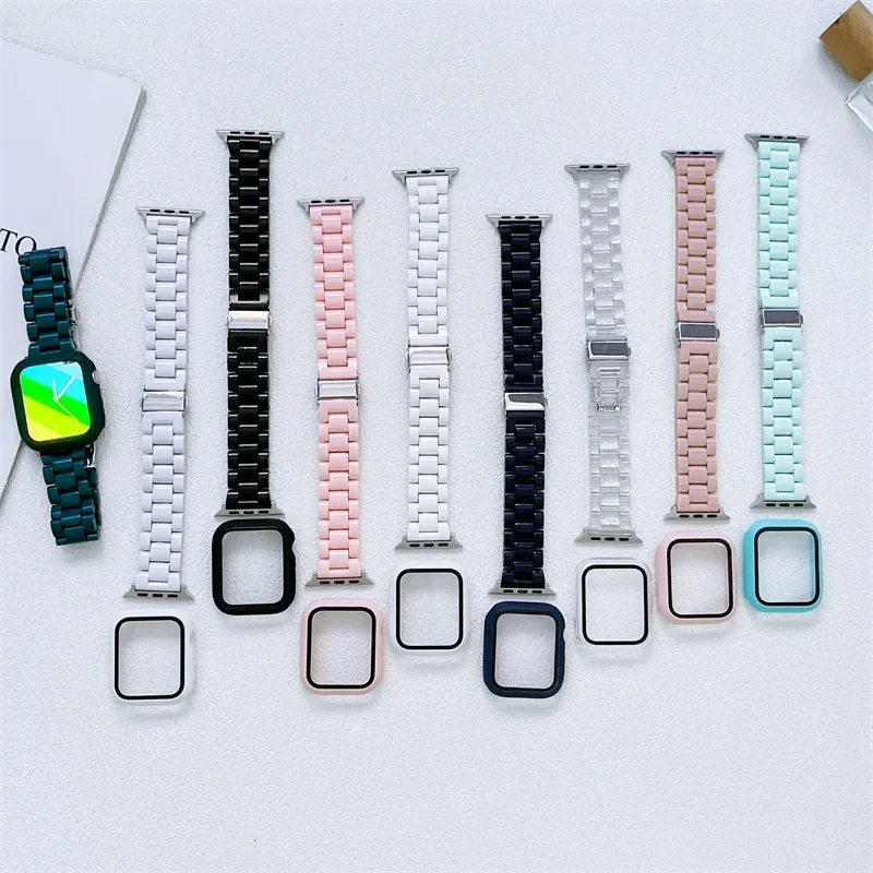 สายนาฬิกา + กรณี + แก้วสําหรับ - Iwatch Smartwatch Series 7 บทวิจารณ์และราคา