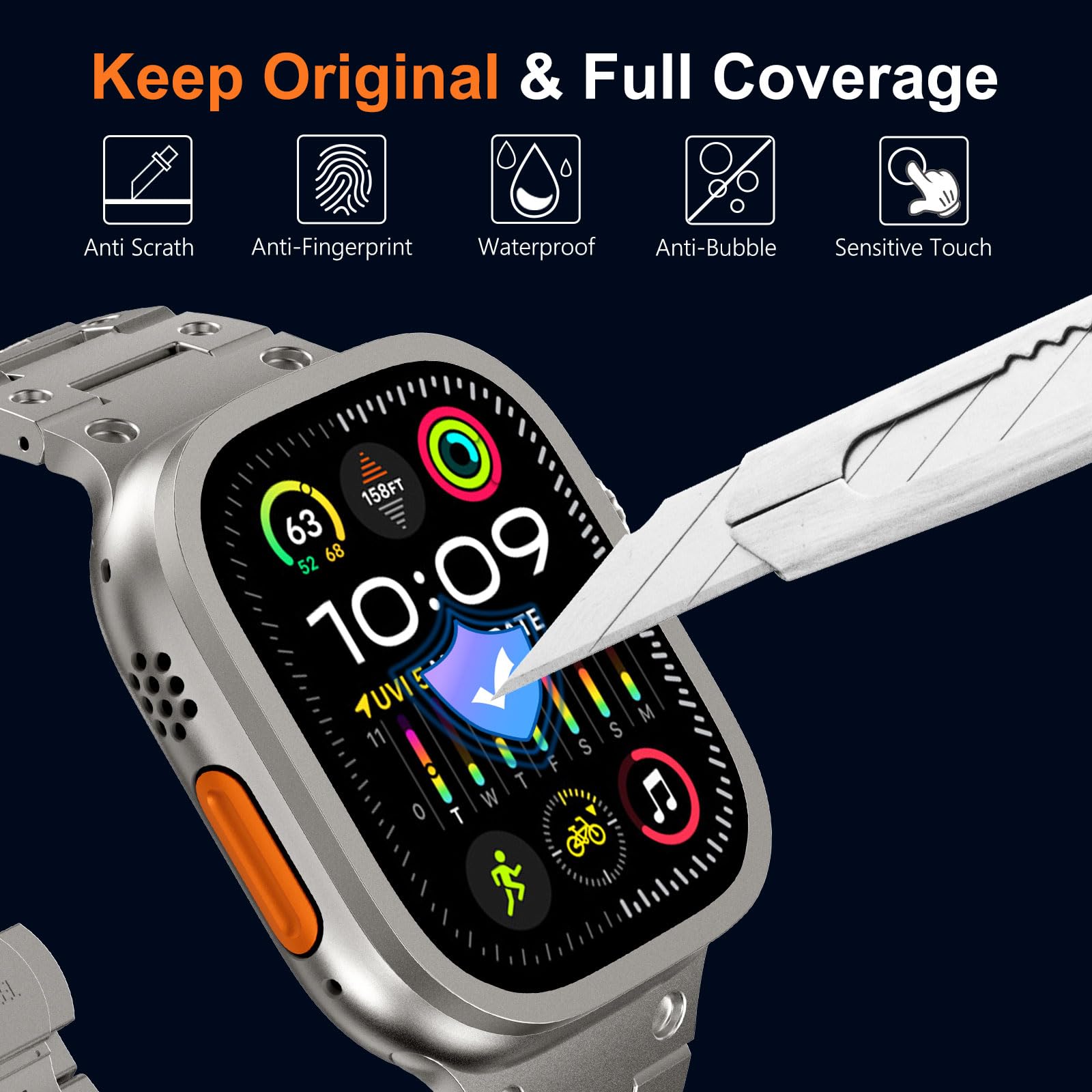 กระจกนิรภัยสําหรับ Apple Watch - Smartwatch Watches For Mens บทวิจารณ์และราคา