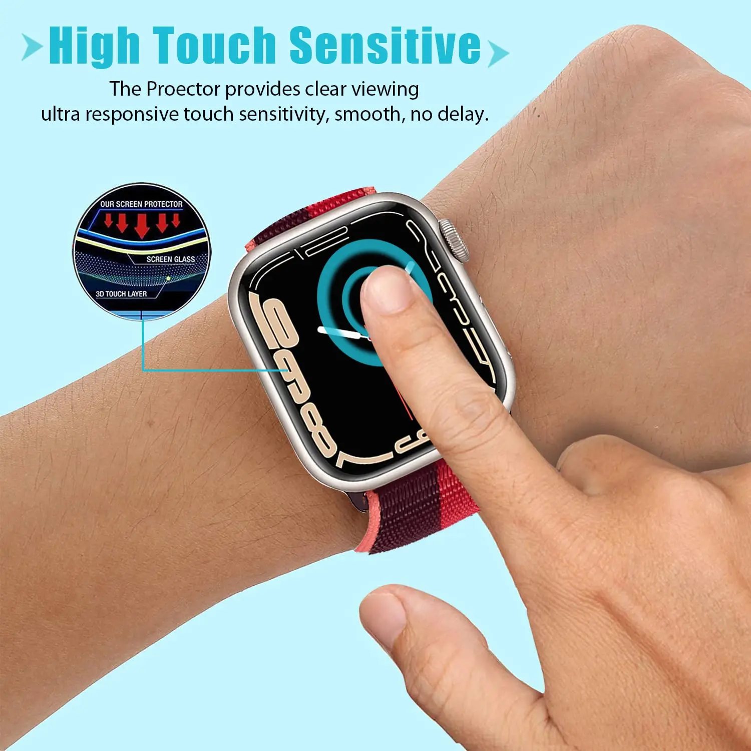 3D กระจกนิรภัยสําหรับ Apple Wa - Iwatch Smartwatch Series 7 บทวิจารณ์และราคา