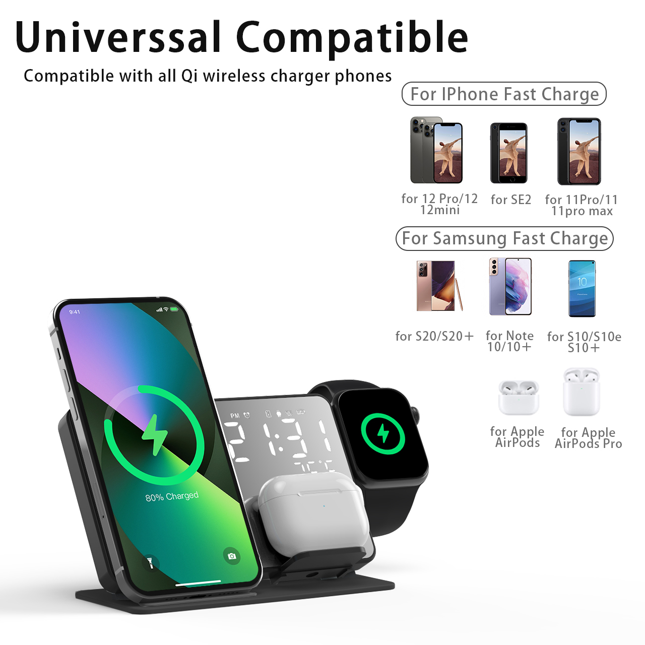 3 In 1 Wireless Charger สำหรับ - Smartwatch Watches Digital บทวิจารณ์และราคา