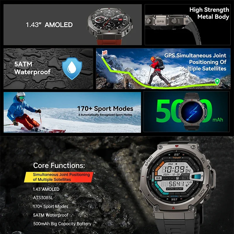 นาฬิกาสมาร์ทวอทช์ทหารรุ่นใหม่  - Smartwatch Watches For Men Digital บทวิจารณ์และราคา
