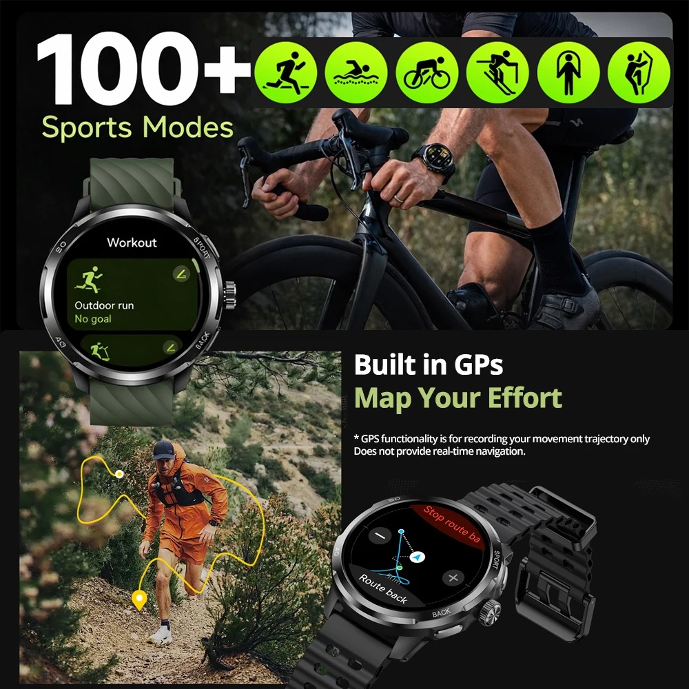 นาฬิกาอัจฉริยะ Ulefone Armor W - Smartwatch Watches For Men Digital บทวิจารณ์และราคา