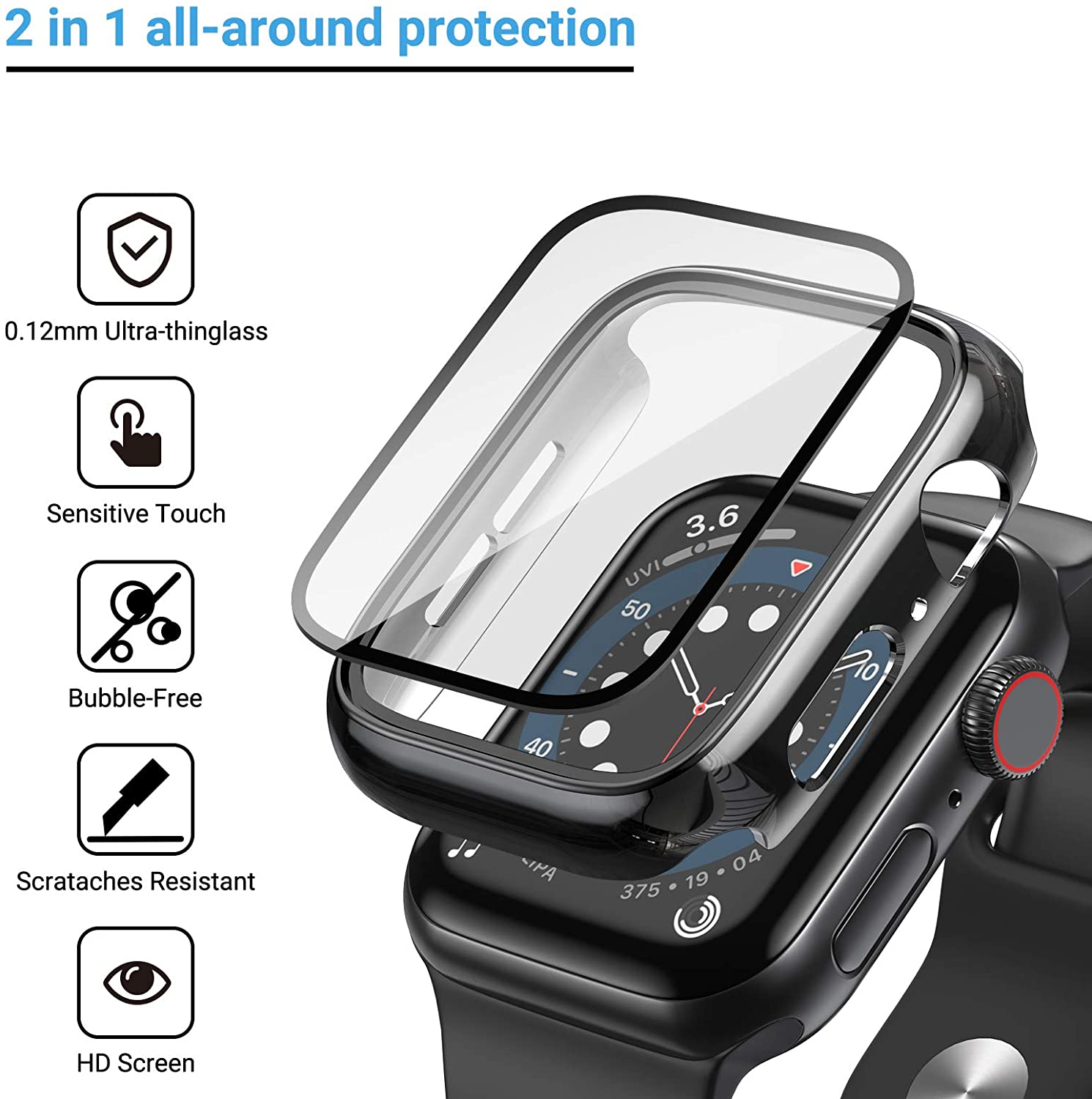 แก้ว + ฝาครอบสําหรับ Apple Wat - Iwatch Smartwatch Series 7 บทวิจารณ์และราคา