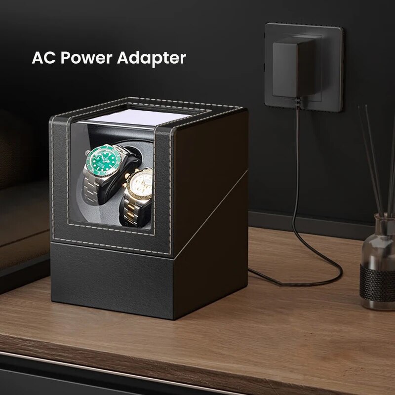 กล่องหนังหมุนนาฬิกา2ช่องสำหรับ - Watch Winder Single บทวิจารณ์และราคา