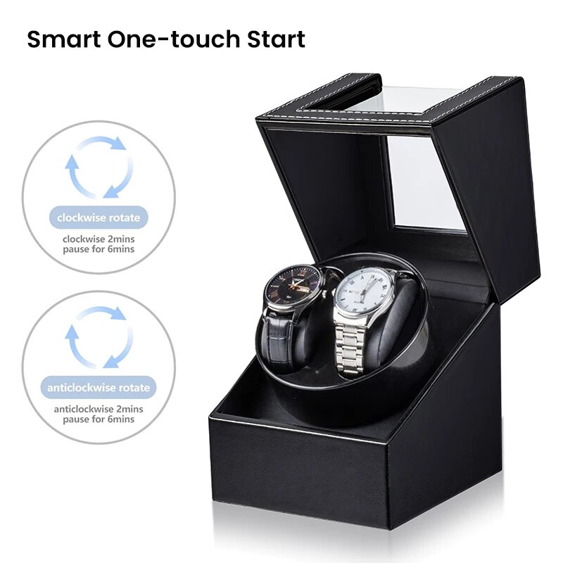 กล่องหนังหมุนนาฬิกา2ช่องสำหรับ - Watch Winder Single บทวิจารณ์และราคา