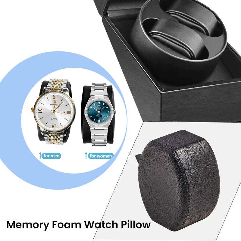 กล่องหนังหมุนนาฬิกา2ช่องสำหรับ - Watch Winder Single บทวิจารณ์และราคา
