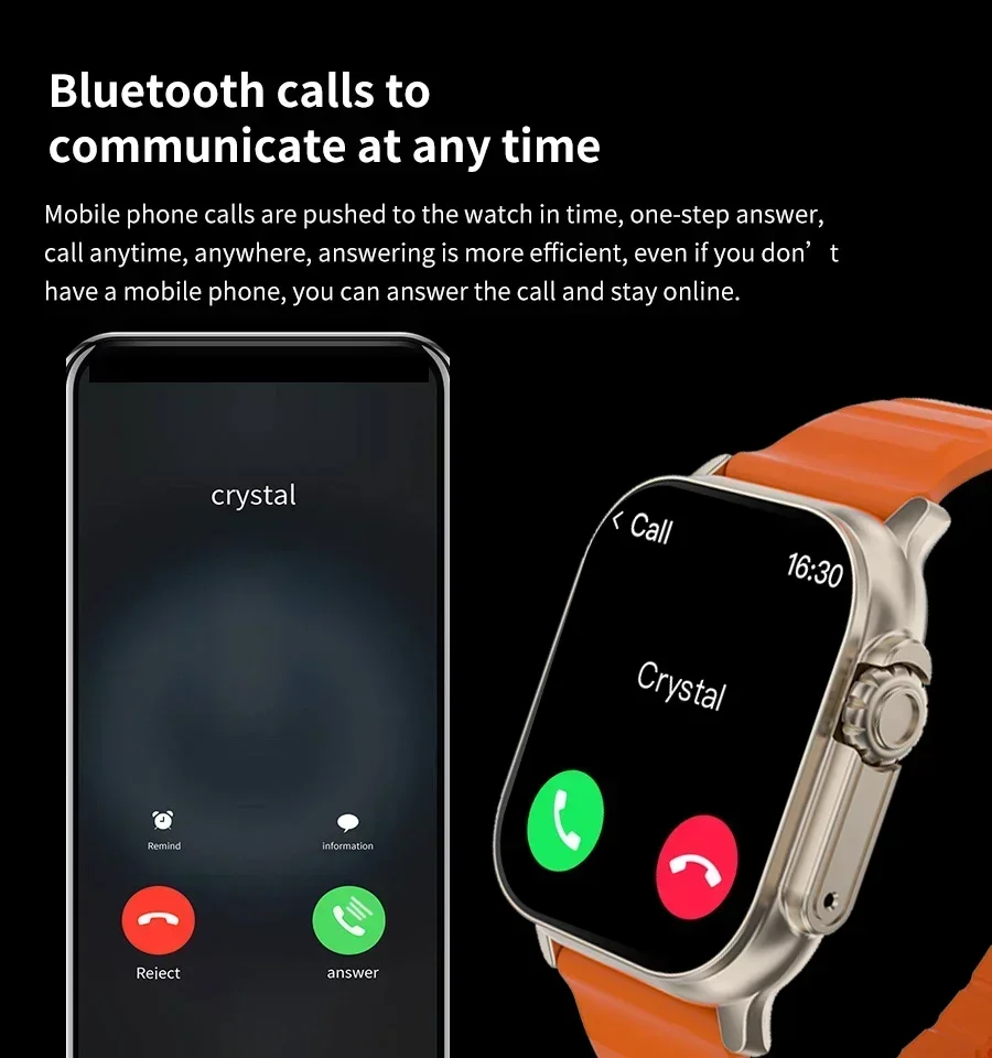 นาฬิกาซีรีส์ 9 รุ่นใหม่ PK HK8 - Smartwatch Watches For Mens บทวิจารณ์และราคา