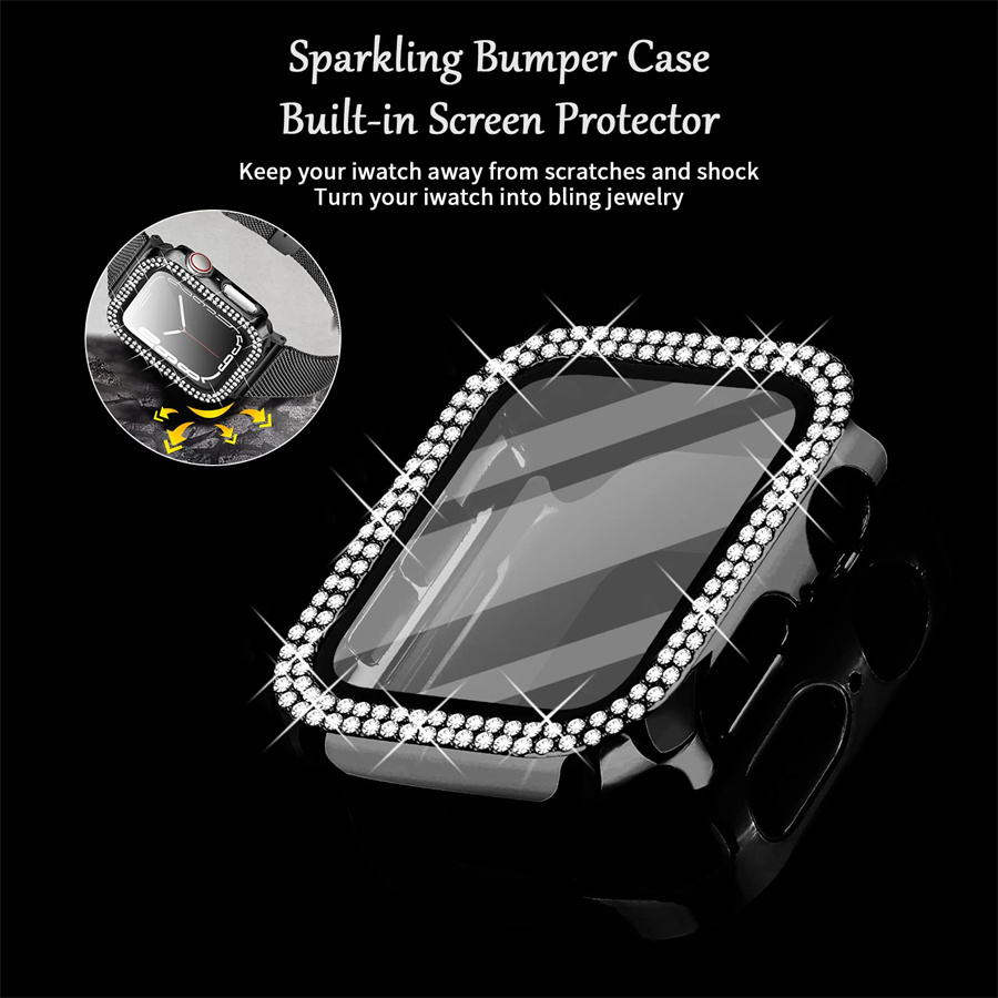 เพชรสําหรับ Apple Watch Case 4 - Iwatch Smartwatch Series 7 บทวิจารณ์และราคา